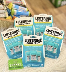 Ngậm Thơm Miệng Listerine Cool Mint Mỹ 3 Packs