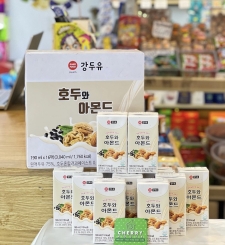 Sữa Hạt Óc Chó - Đậu Đen - Hạnh Nhân Kang Food 190ml (Lốc)